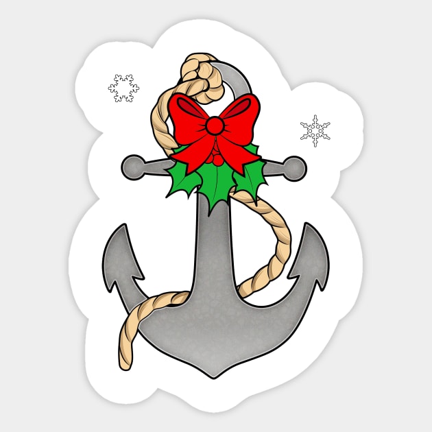 Christmas Anchor Sticker by PenguinCornerStore